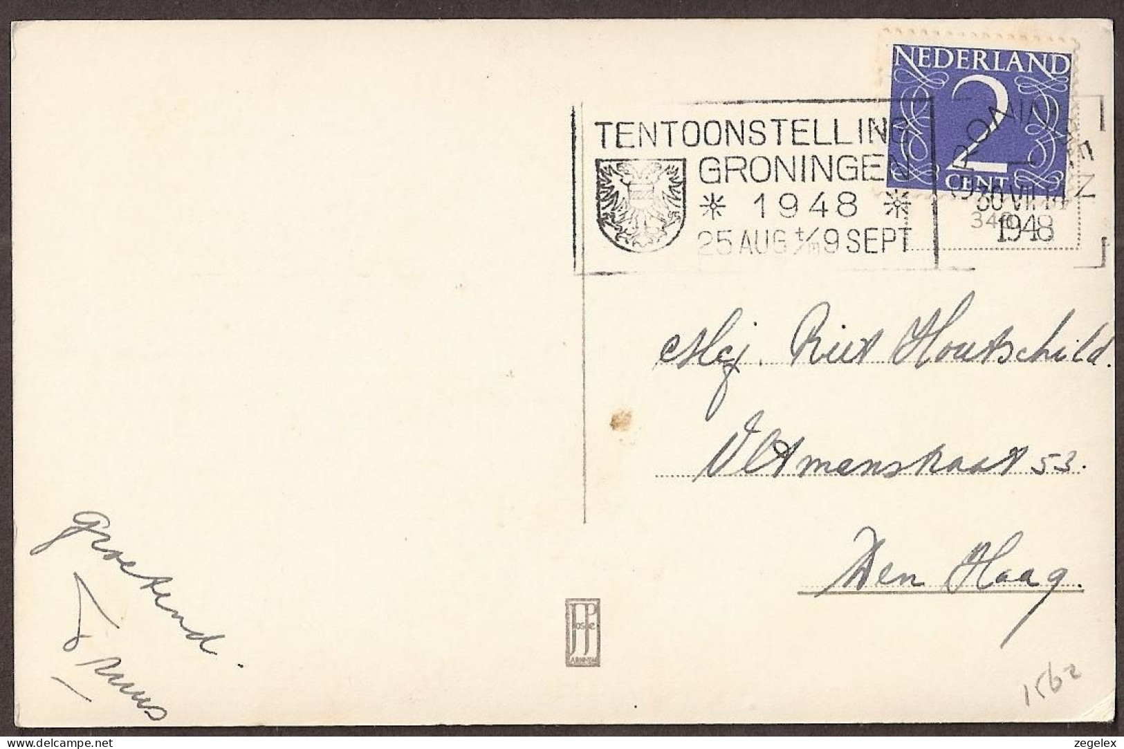 Groningen - Universiteit - Stempel "Tentoonstelling Groningen" Met Wapen - 1948 - Groningen