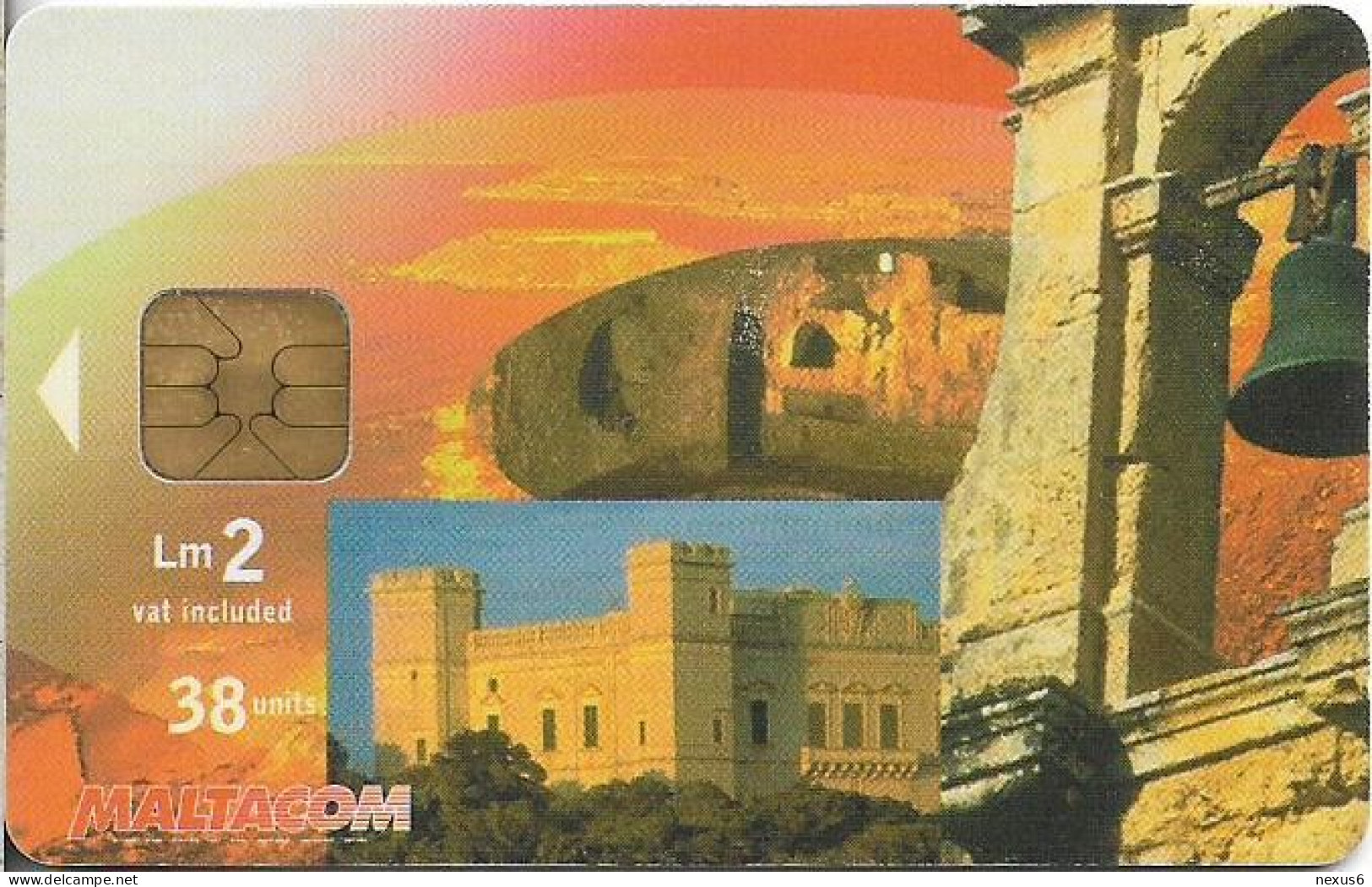 Malta - Maltacom - Verdala Palace, Chip IN2, 02.2003, 38U, Used - Malta