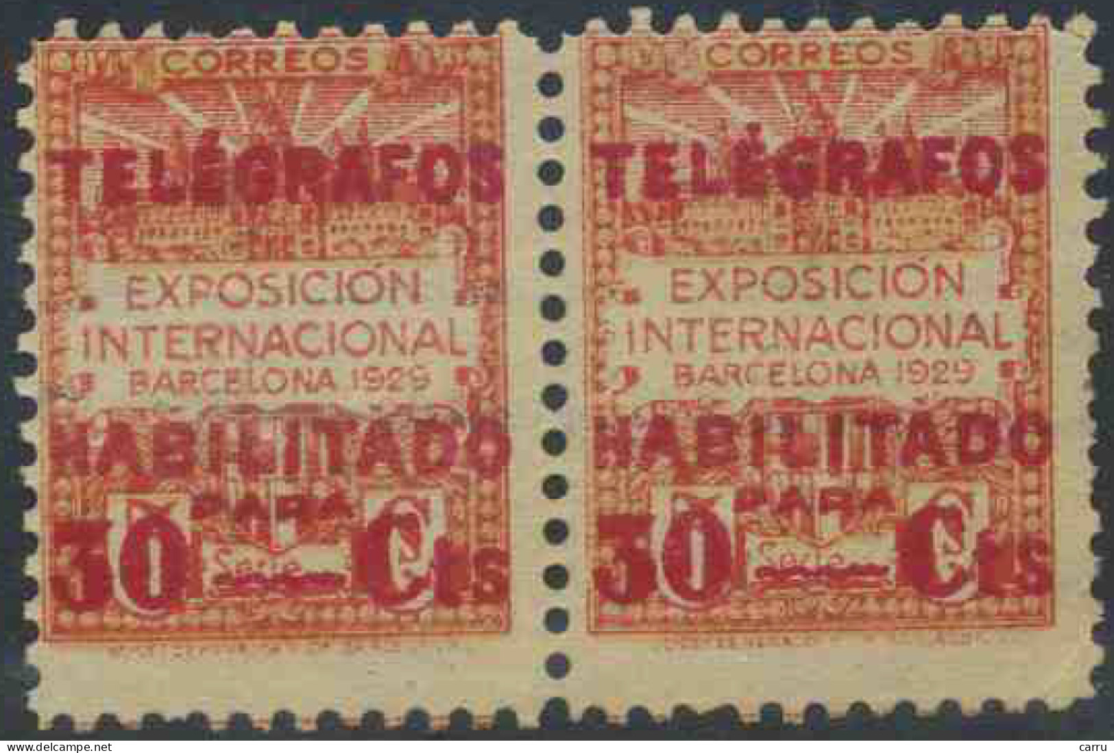 España - Barcelona - Telégrafos 1930 - Edifil 3 (pareja) - Barcellona