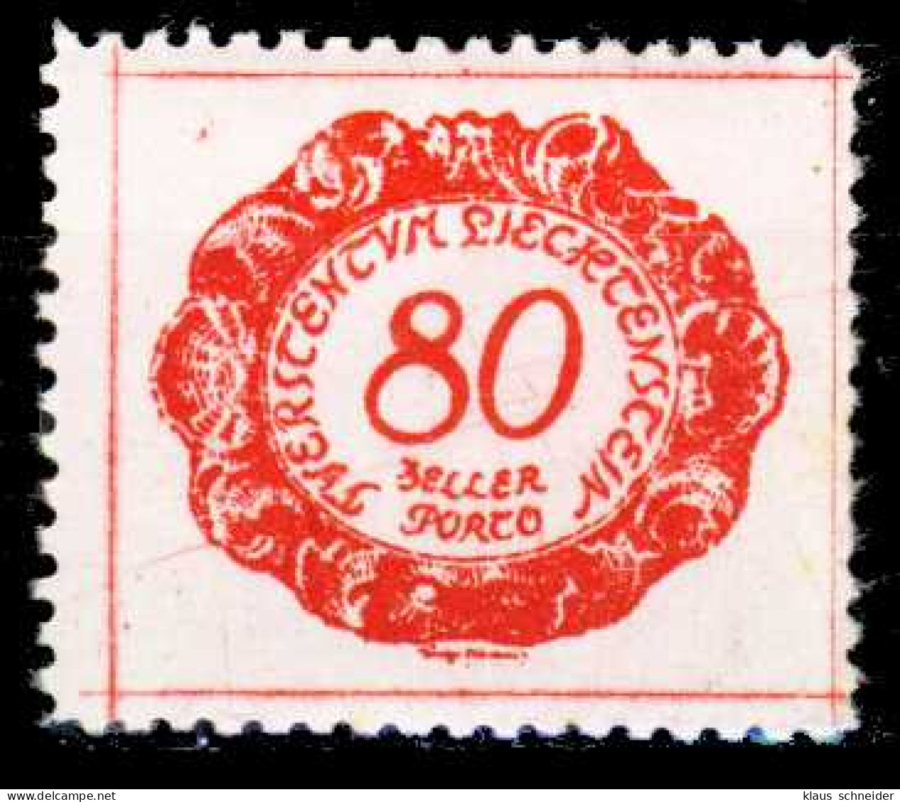 LIECHTENSTEIN PORTOMARKEN 1920 Nr 9 Postfrisch X2A69DA - Portomarken