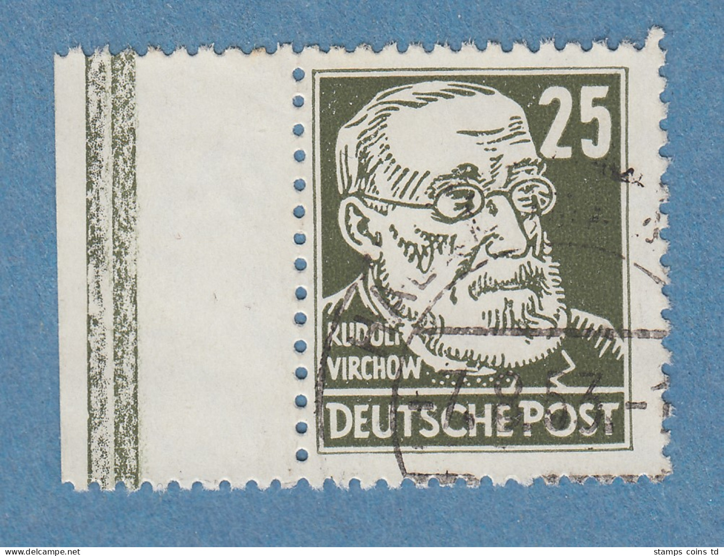 DDR 1953  Köpfe II  25Pfg-Spitzenwert  Mi.-Nr. 334 VaXI Echt O Mit Attest König - Gebraucht