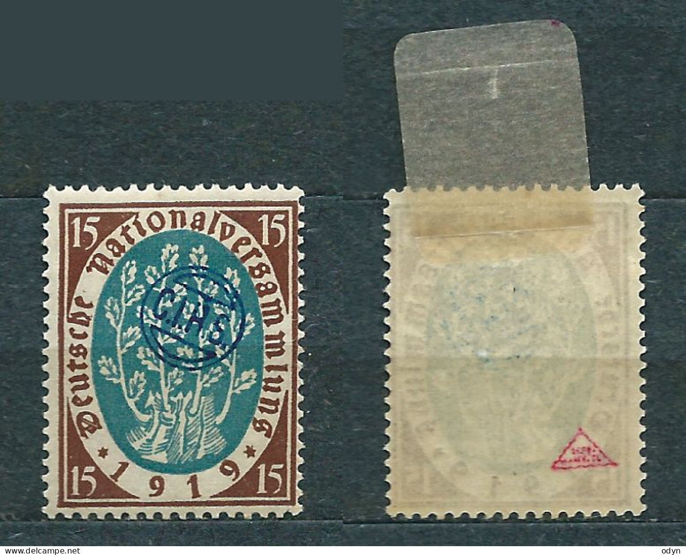 Upper Silesia, 1920, C.I.H.S. - MiNr 20 MH * - VERY RARE - Expertising Proof Mark On Reverse - Silésie