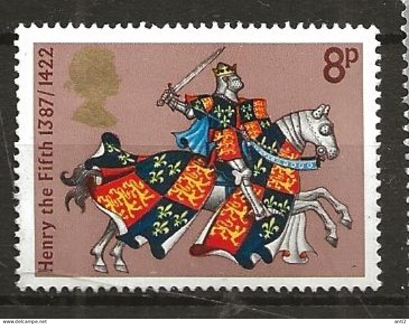 Great Britain 1974 Royal Knights Of The Middle Ages, King Henry V. (1387-1422), Mi 656  Used - Usati