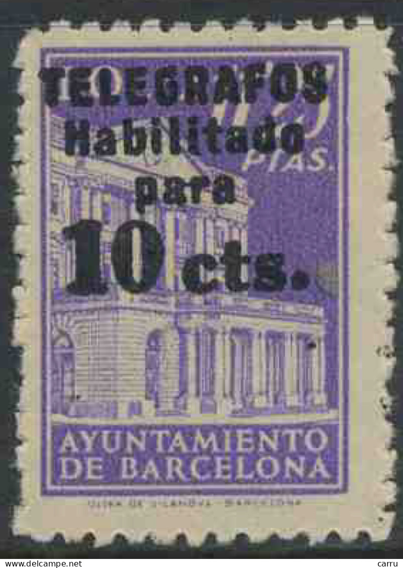 España - Barcelona - Telégrafos 1942-1945 (edifil 17) - Barcelona