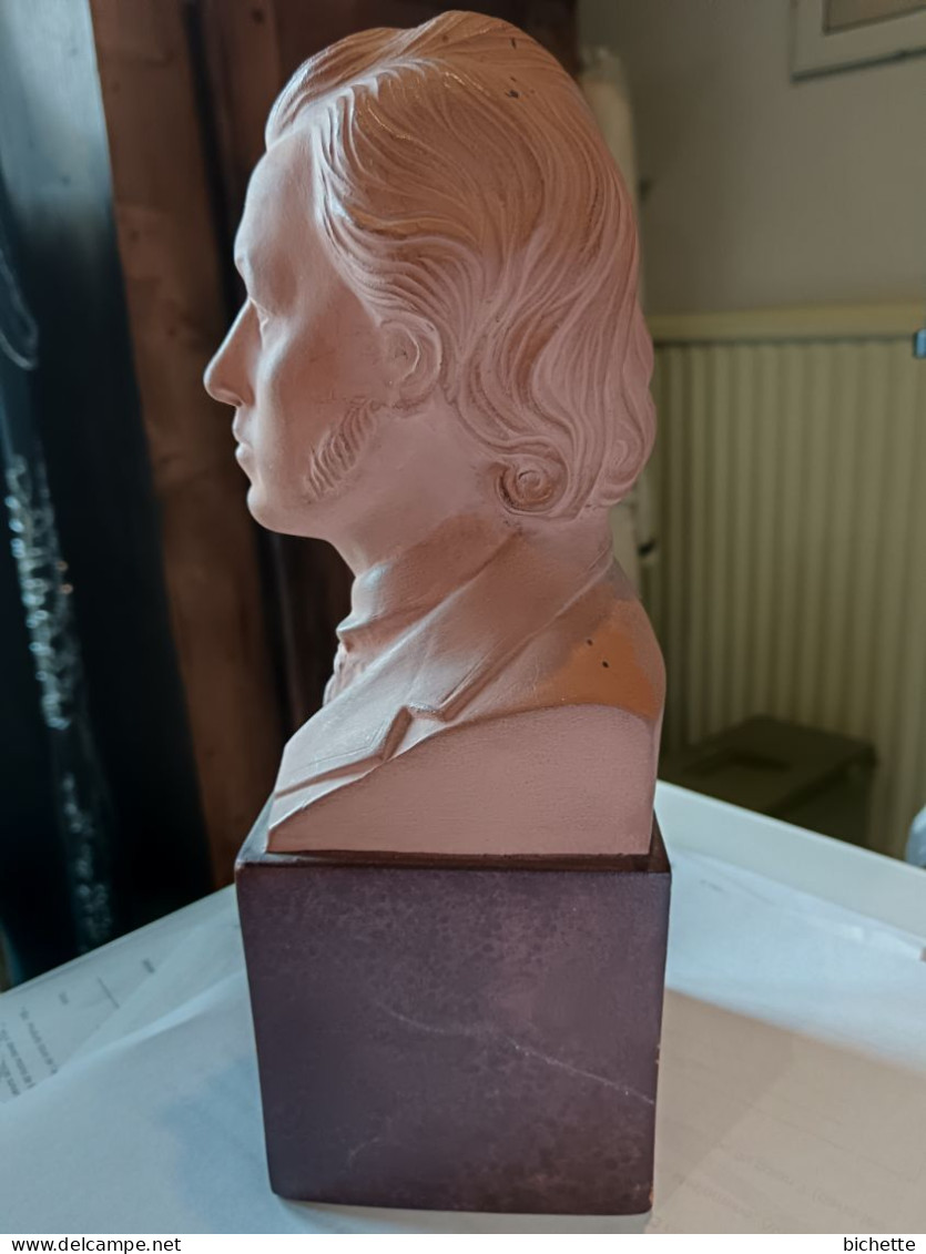 Buste De Chopin En Terre Cuite D'art - Autres & Non Classés