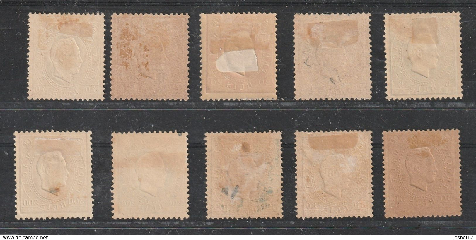 Macau Macao 1887 King Luis Set. MH/No Gum. Mostly Fine - Unused Stamps