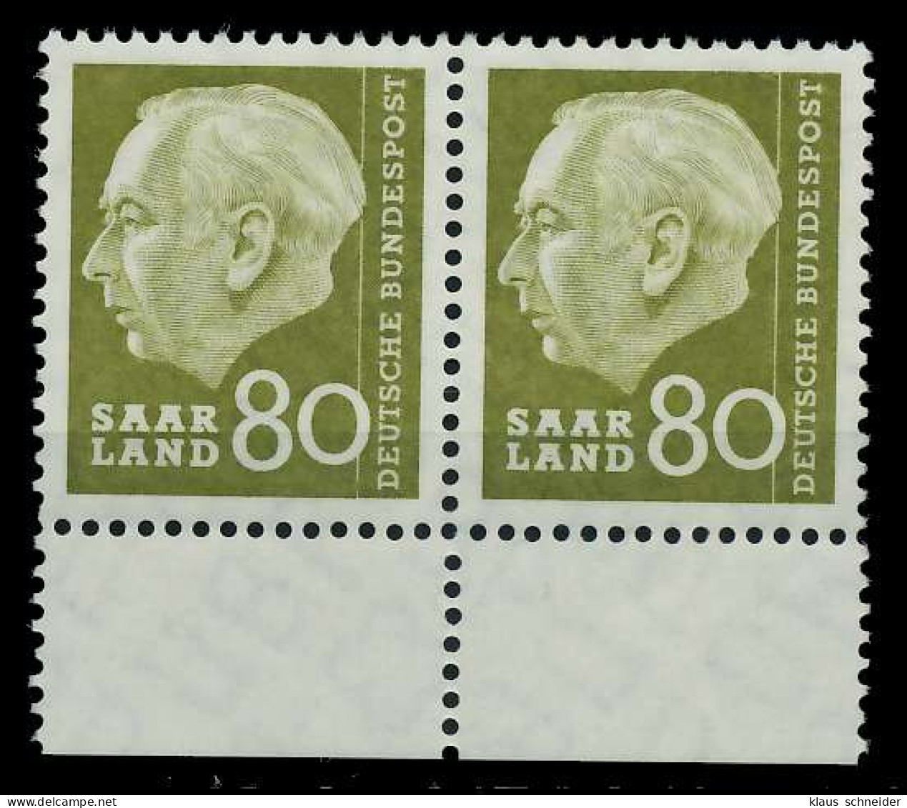 SAAR OPD 1957 Nr 396 Postfrisch WAAGR PAAR URA X799AAE - Unused Stamps