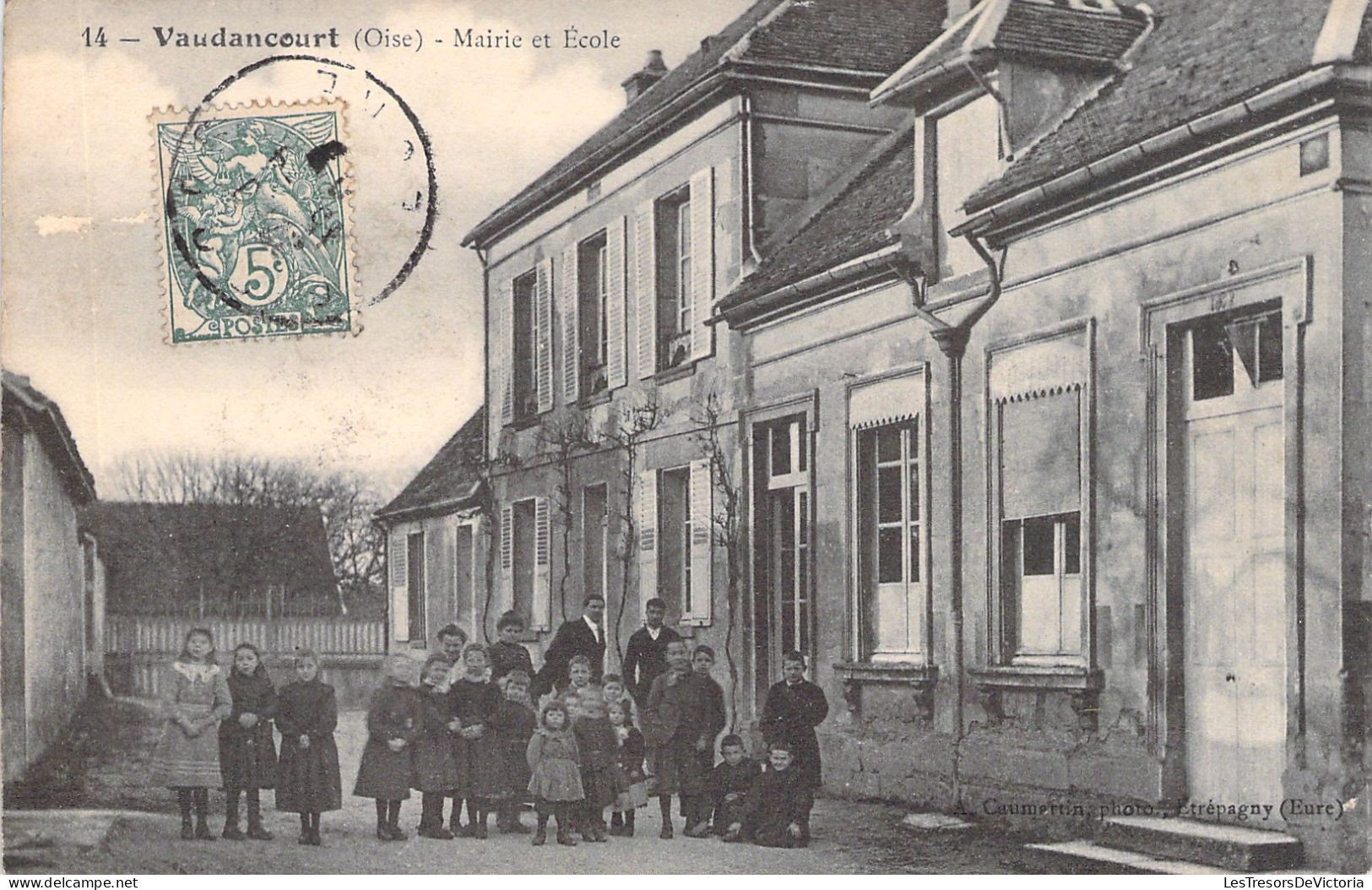 FRANCE - Vaudancourt - Mairie Et école - Animé - Carte Postale Ancienne - Sonstige & Ohne Zuordnung