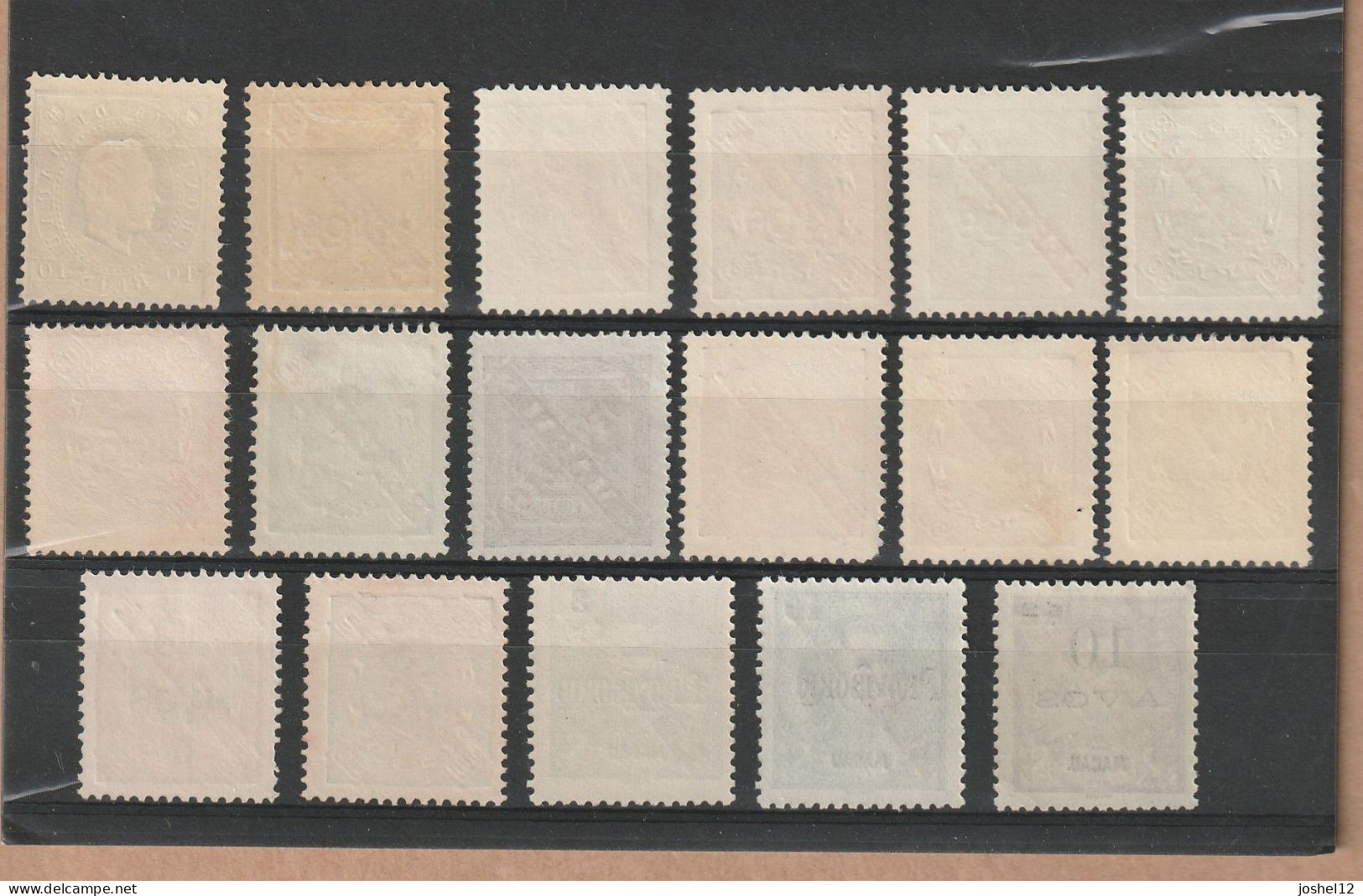 Macau Macao 1915 Luis And Carlos Overprint REPUBLICA Set. MH/No Gum. Mostly Fine - Unused Stamps