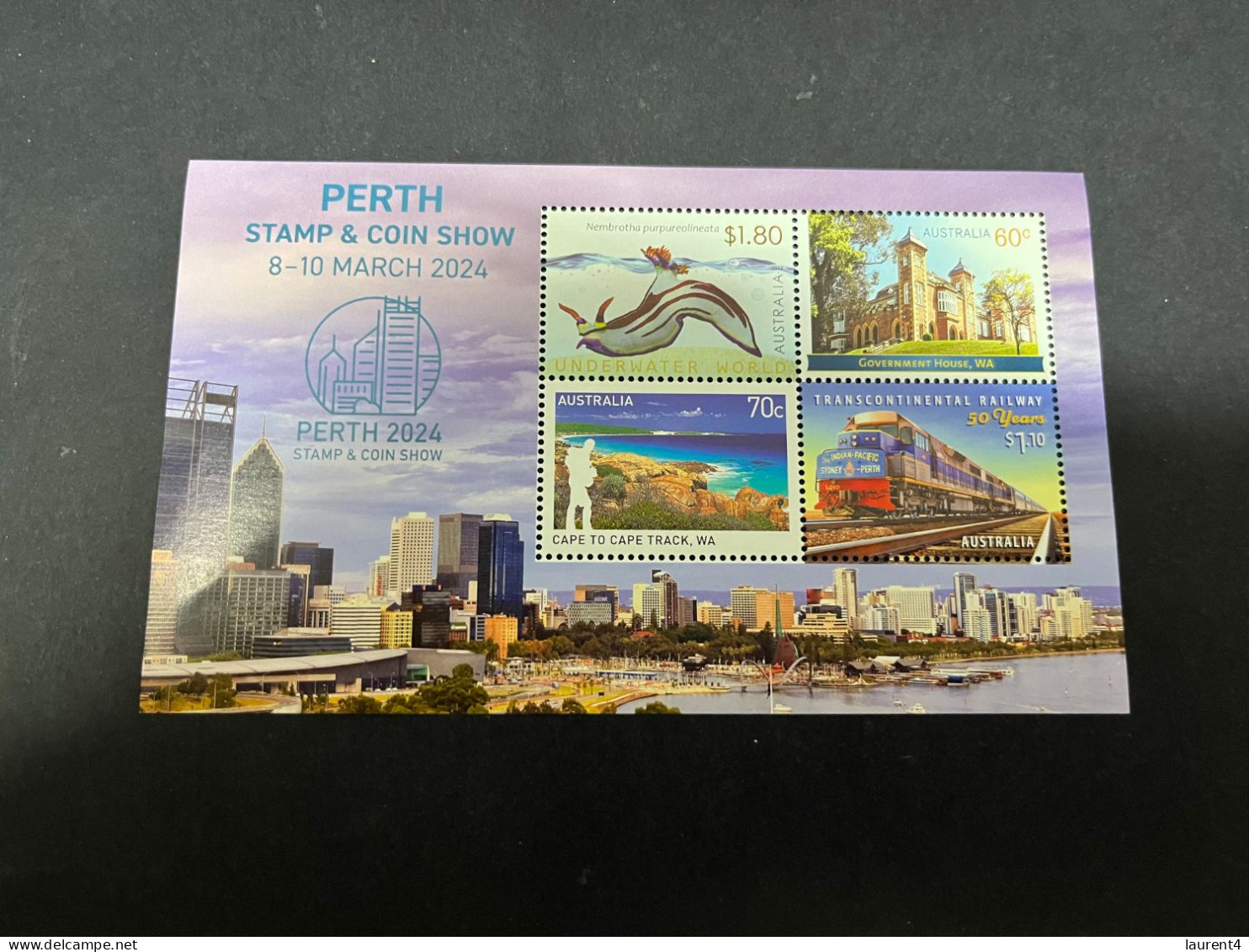 21-3-2024 (3 Y 37) Perth Stamp & Coin Show (8 To 10 March 2024) Mint Mini-sheet (4 Thematic) - Expositions Philatéliques