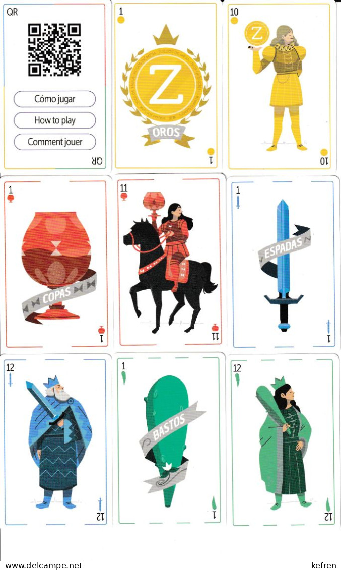 BARAJA ESPAÑOLA, PLAYING CARDS DECK, ZACATRUS - Cartes à Jouer Classiques