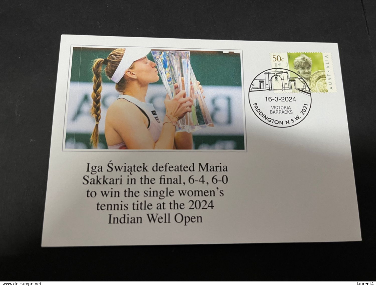 21-3-2024 (3 Y 37) Indian Well Open Tennis - Iga Świątek Win Single Women's Tennis Tittle 2024 - Tennis