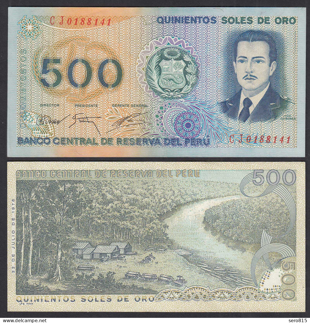 Peru 500 Soles De Oro Banknote 1976 XF (2) Pick 115     (31954 - Autres - Amérique