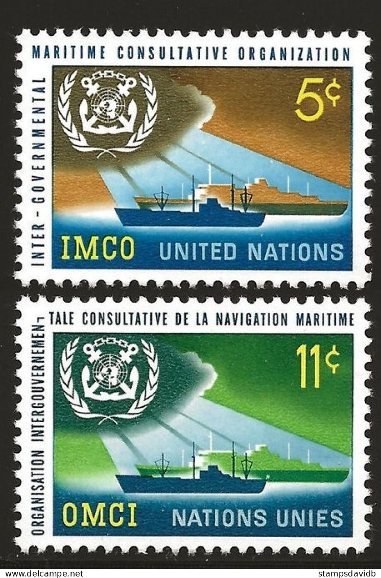 1964 UN New York 138-139 Marine Consultative Organization - Nuevos