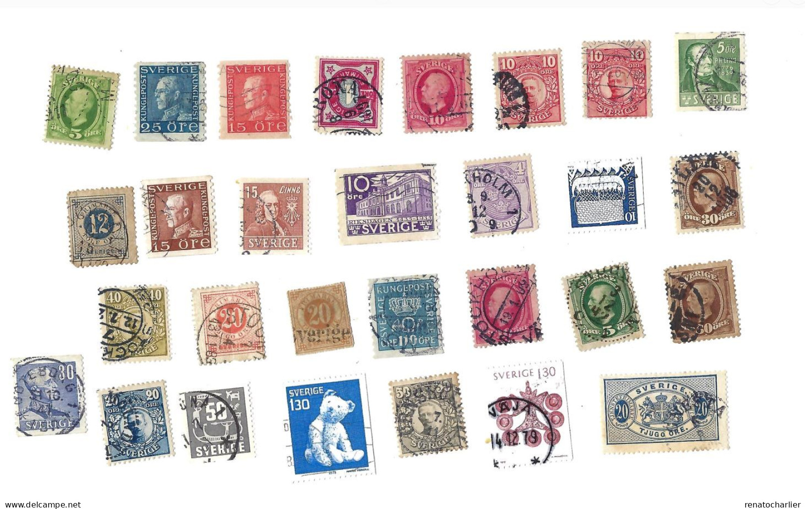 Collection De 100 Timbres  Oblitérés. - Collections