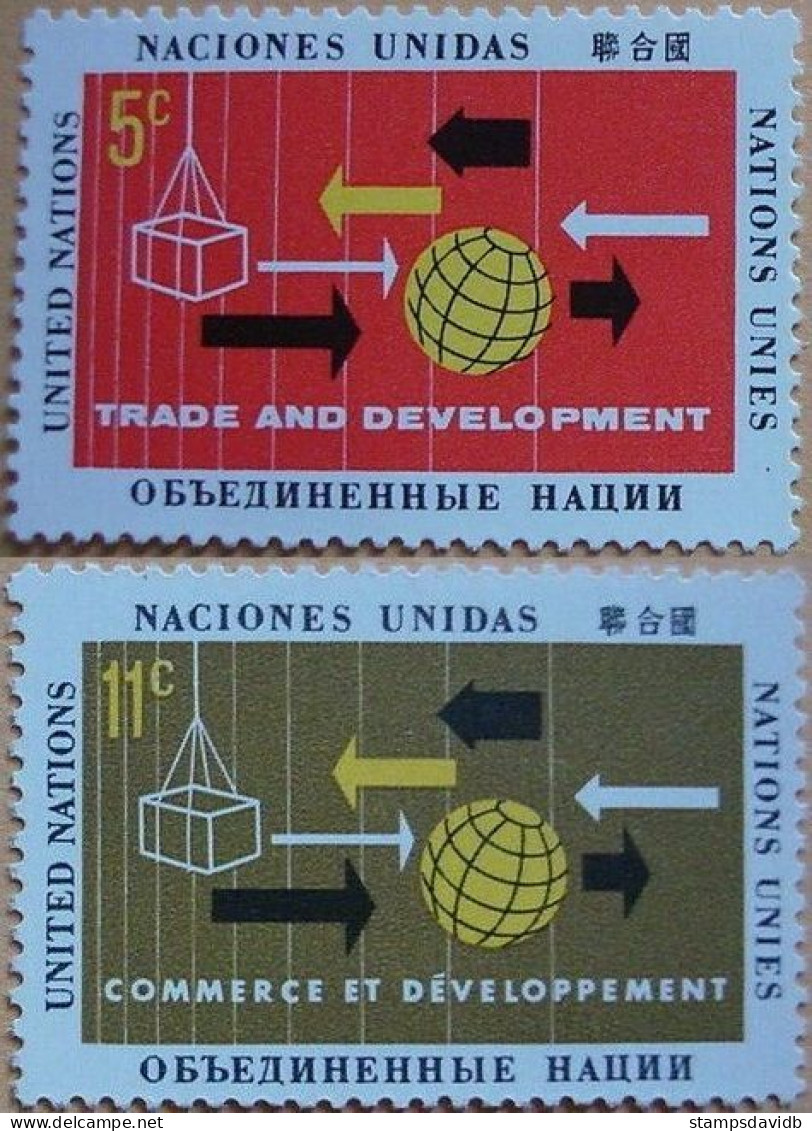 1964 UN New York 140-141 Trade And Development Conference - Unused Stamps