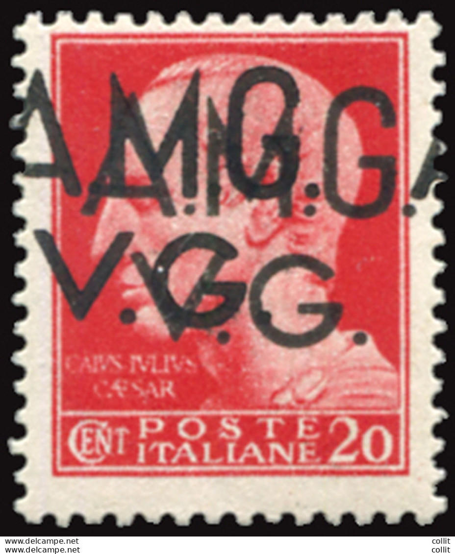 AMG. VG. - Imperiale C. 20 Esemplare Con Doppia Soprastampa - Ungebraucht