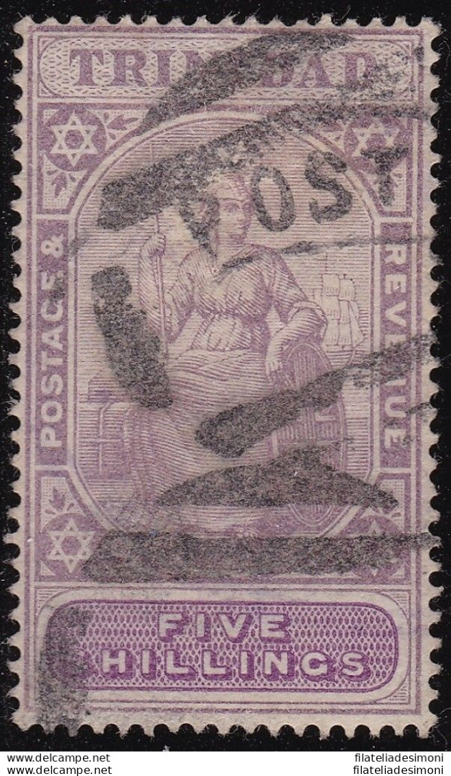 1901 TRINIDAD, SG N° 132  5s. Lilac And Mauve USED - Andere & Zonder Classificatie