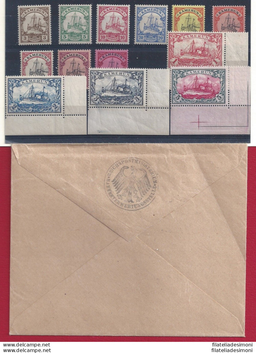 1900 KAMERUN - (Dt.Kolonie), N° 7/19 Kaiseryacht  MNH/**  ANGOLO DI FOGLIO - Altri & Non Classificati