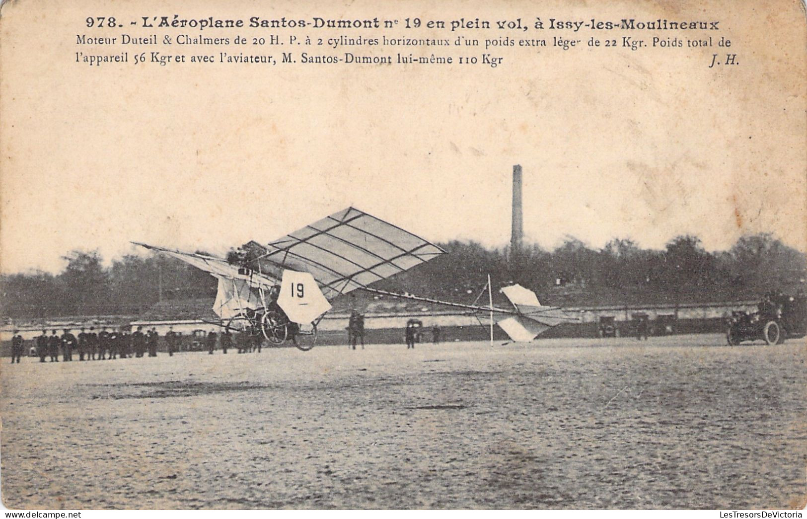 FRANCE - L'aeroplane Santos Dumont En Plein Vol - Issy Les Moulineaux - Animé - Carte Postale Ancienne - Issy Les Moulineaux