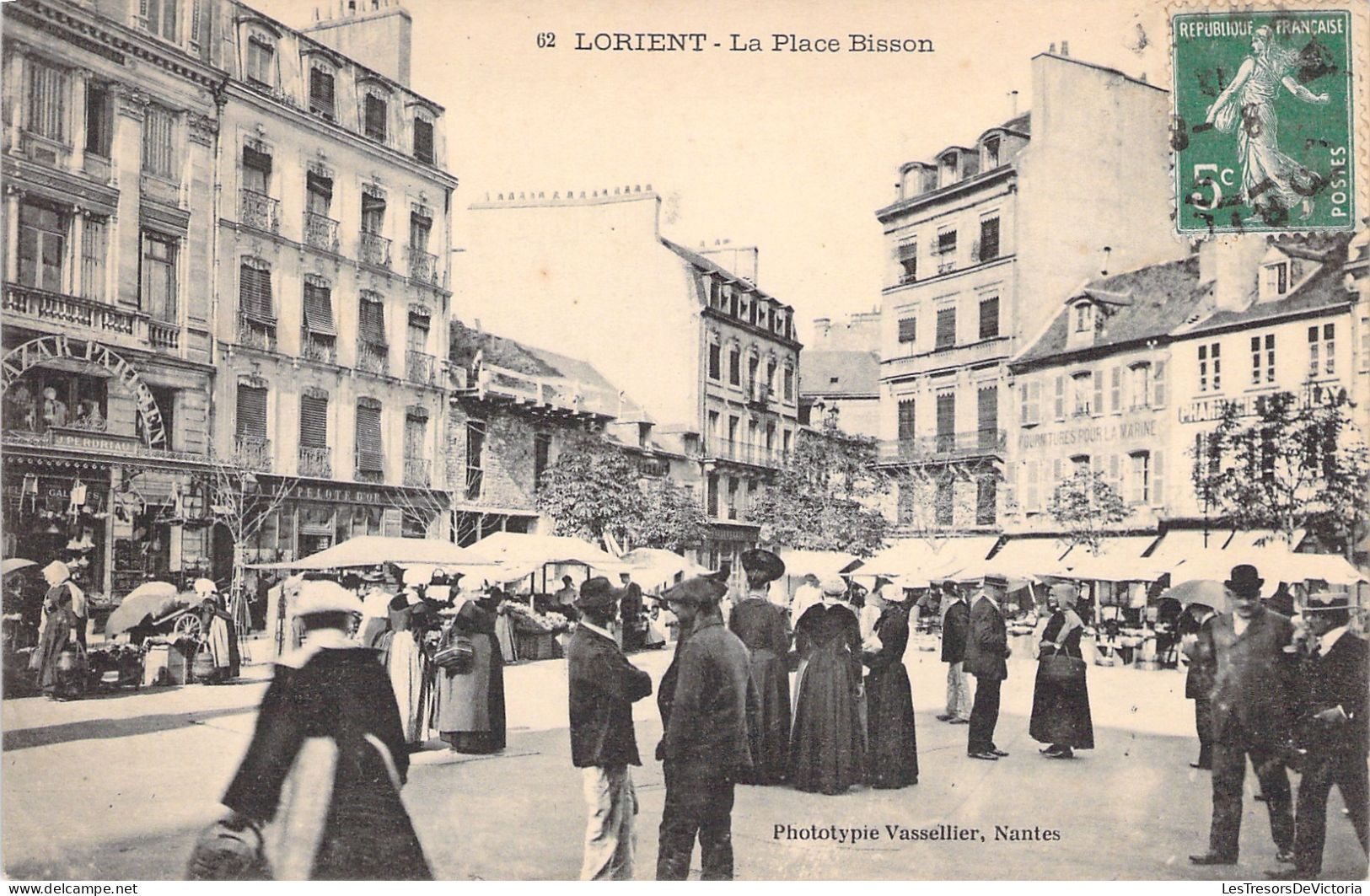 FRANCE - Lorient - La Place Bisson -  Animé - Carte Postale Ancienne - Lorient