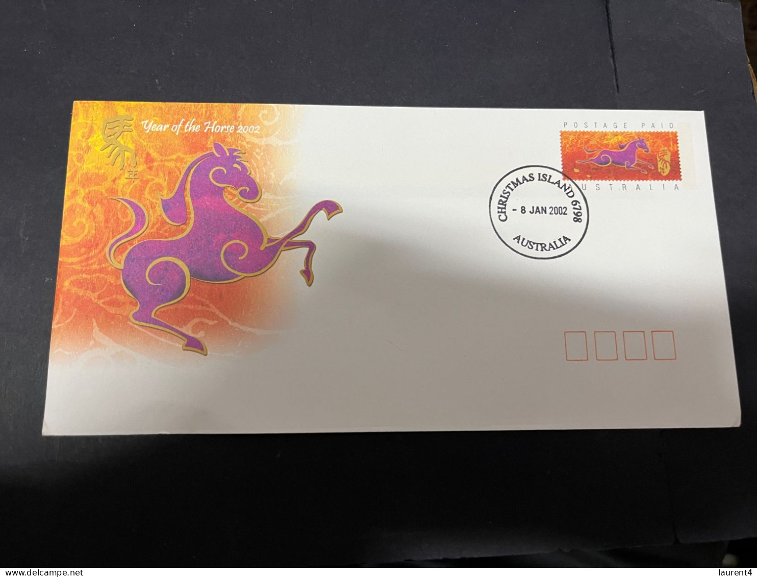 21-3-2024 (3 Y 39) Australia Christmas Island FDC - 2002 (2 Aerogramme Cover) Chinese New Year Of The Horse - Christmaseiland