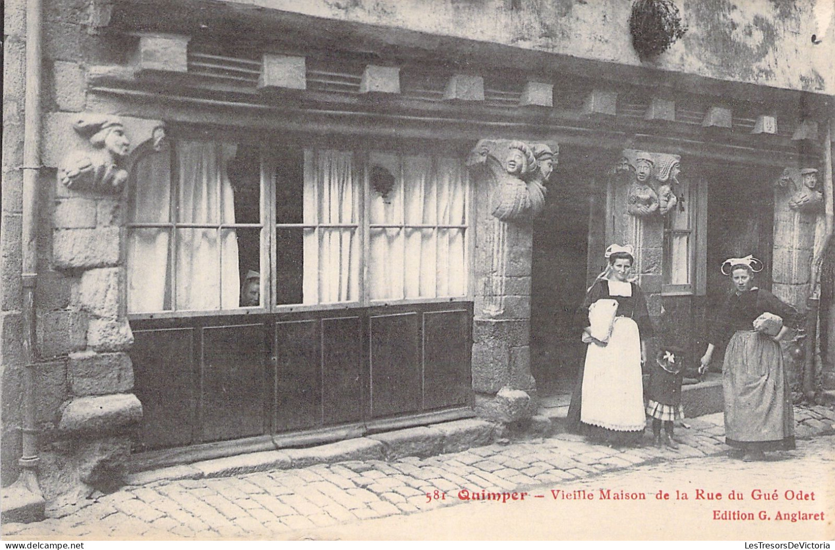 FRANCE - Quimper - Vieille Maison De La Rue Du Gué Odet -  Animé - Carte Postale Ancienne - Quimper