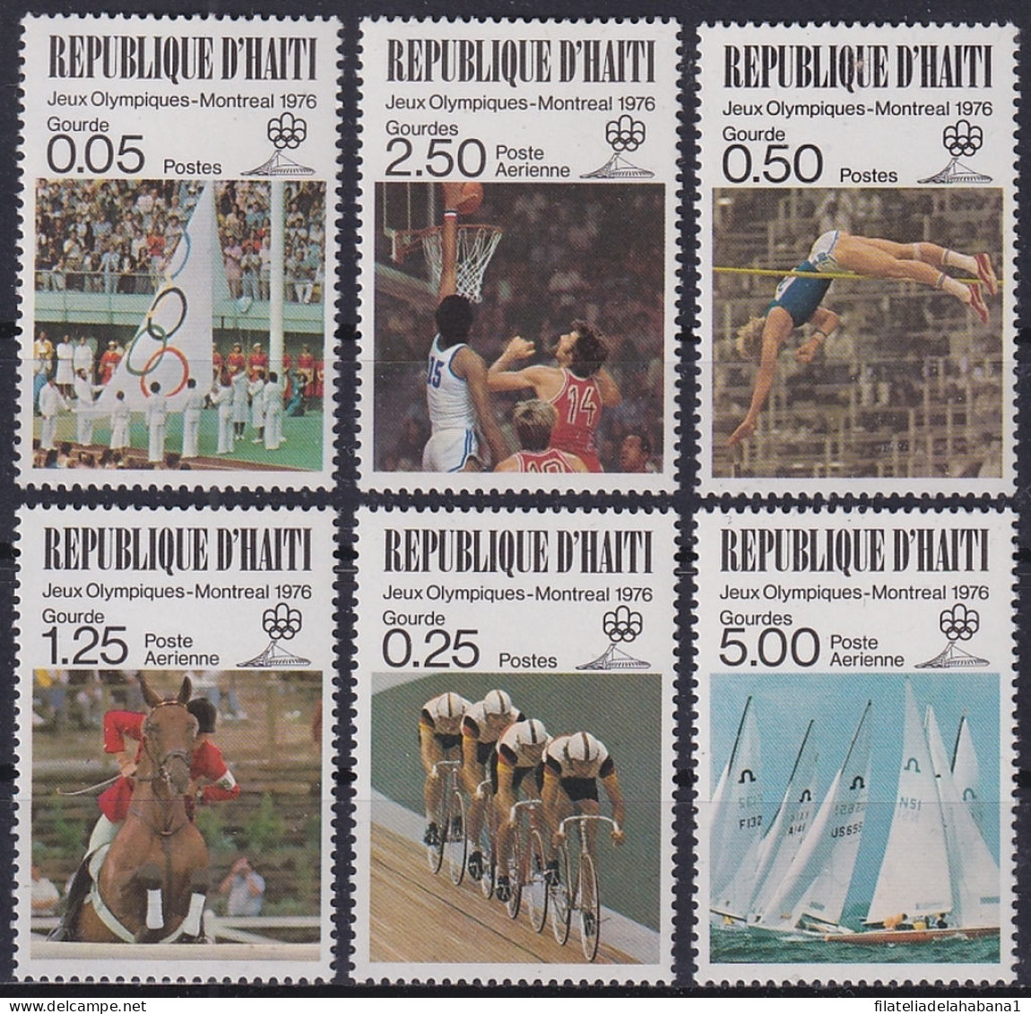 F-EX47642 HAITI MNH 1978 MONTREAL OLYMPIC GAMES ATHLETISM YACHTING BICYCLE EQUESTRIAN.  - Verano 1976: Montréal