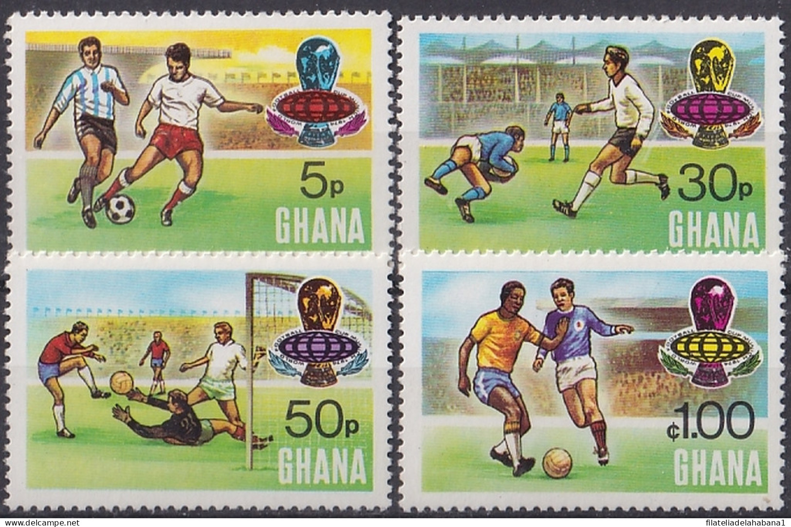 F-EX47662 GHANA MNH 1974 WORLD CUP SOCCER FOOTBALL.  - 1974 – West Germany