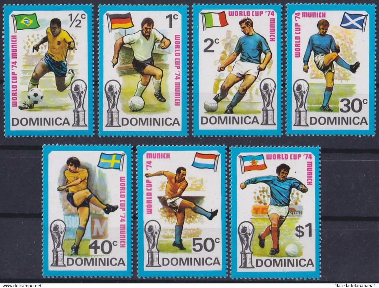 F-EX47663 DOMINICA MLH 1974 WORLD CUP SOCCER FOOTBALL.  - 1974 – Westdeutschland