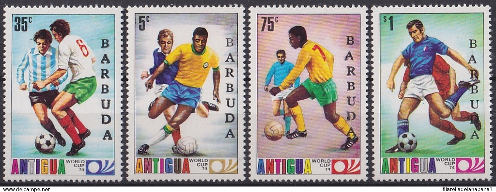 F-EX47665 ANTIGUA & BARBUDA MNH 1974 WORLD CUP SOCCER FOOTBALL.  - 1974 – Westdeutschland