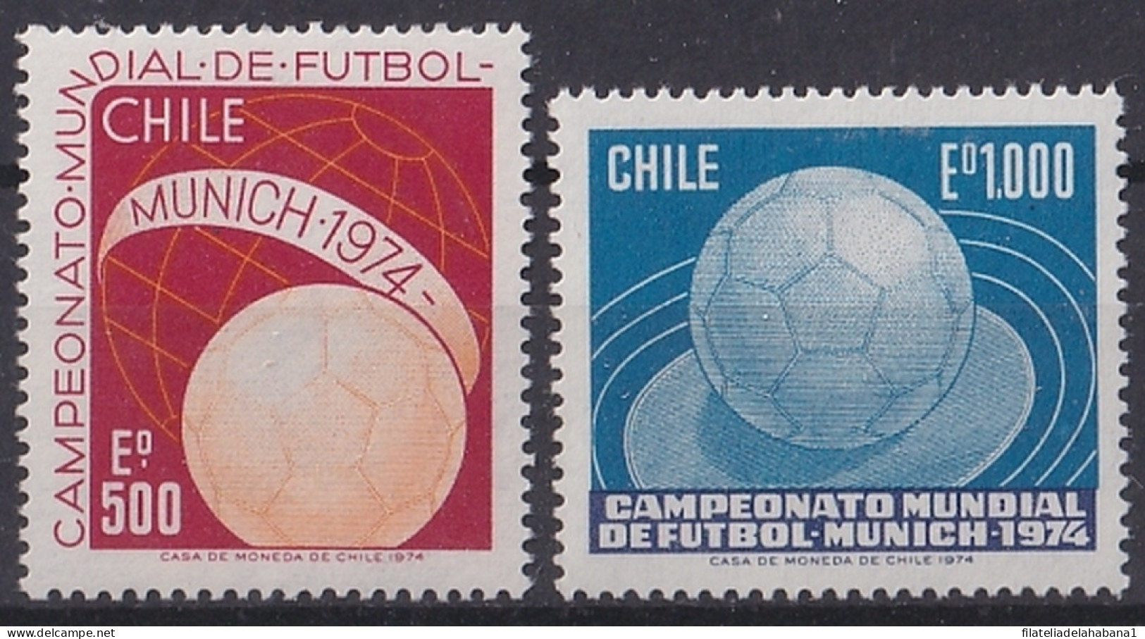 F-EX47666 CHILE MNH 1974 WORLD CUP SOCCER FOOTBALL.  - 1974 – Allemagne Fédérale