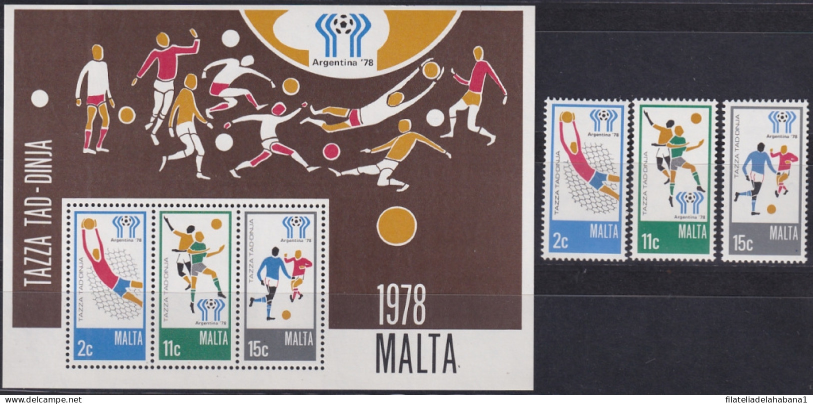 F-EX47677 MALTA MNH 1978 WORLD FOOTBALL SOCCER CHAMPIONSHIP.  - 1978 – Argentine