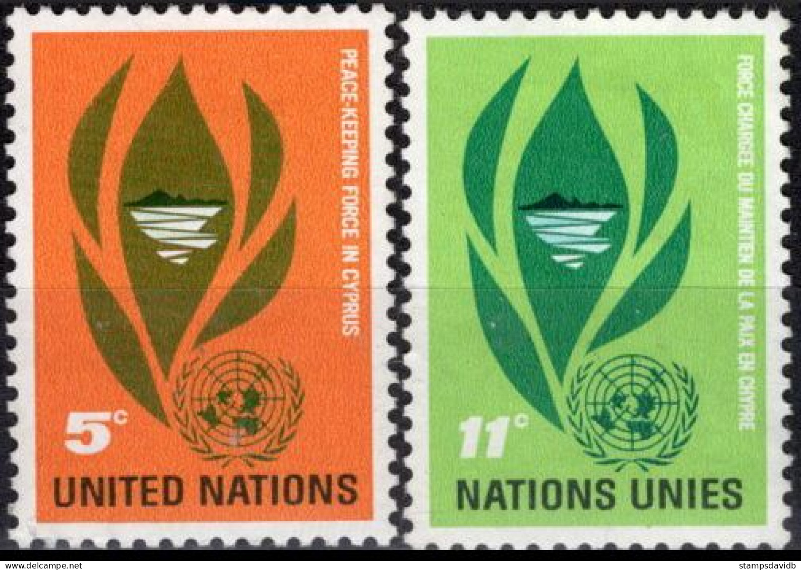 1965 UN New York 150-151 Peacekeeping Forces In Cyprus - Unused Stamps