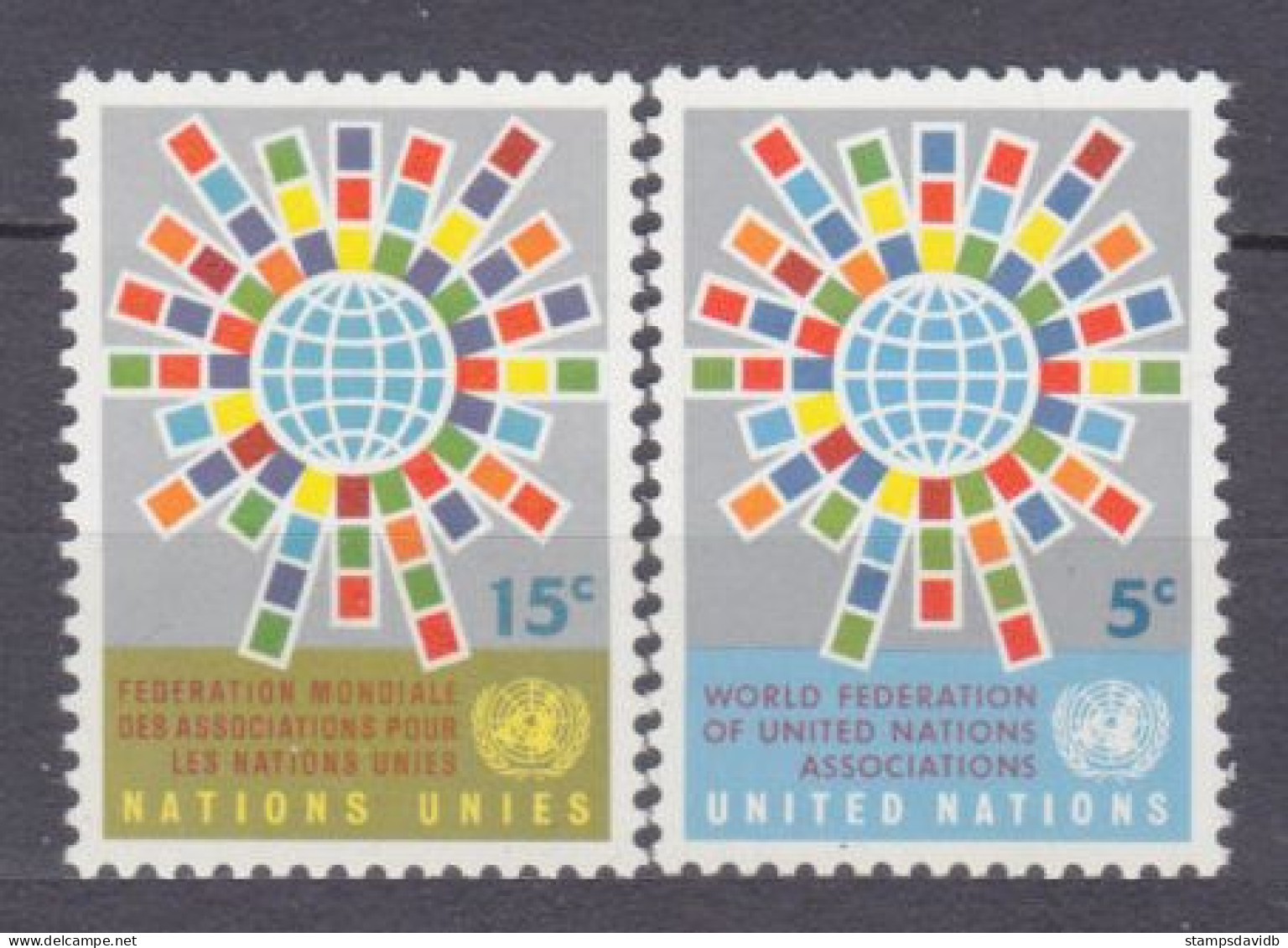 1966 UN New York 163-164 UN New York Associations - Nuevos