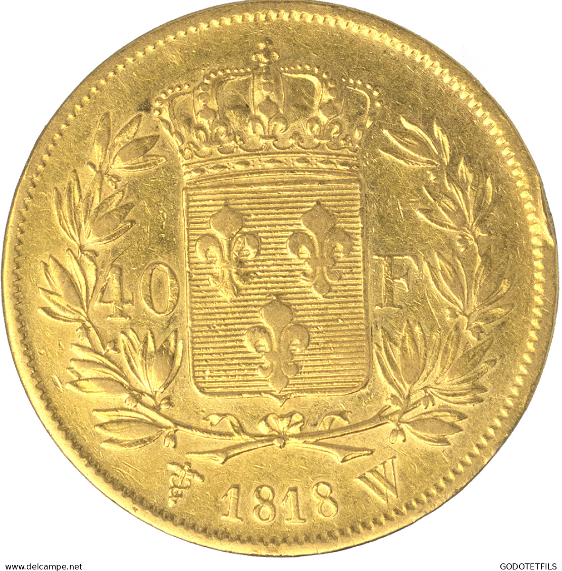 Louis XVIII-40 Francs 1818 Lille - 40 Francs (gold)