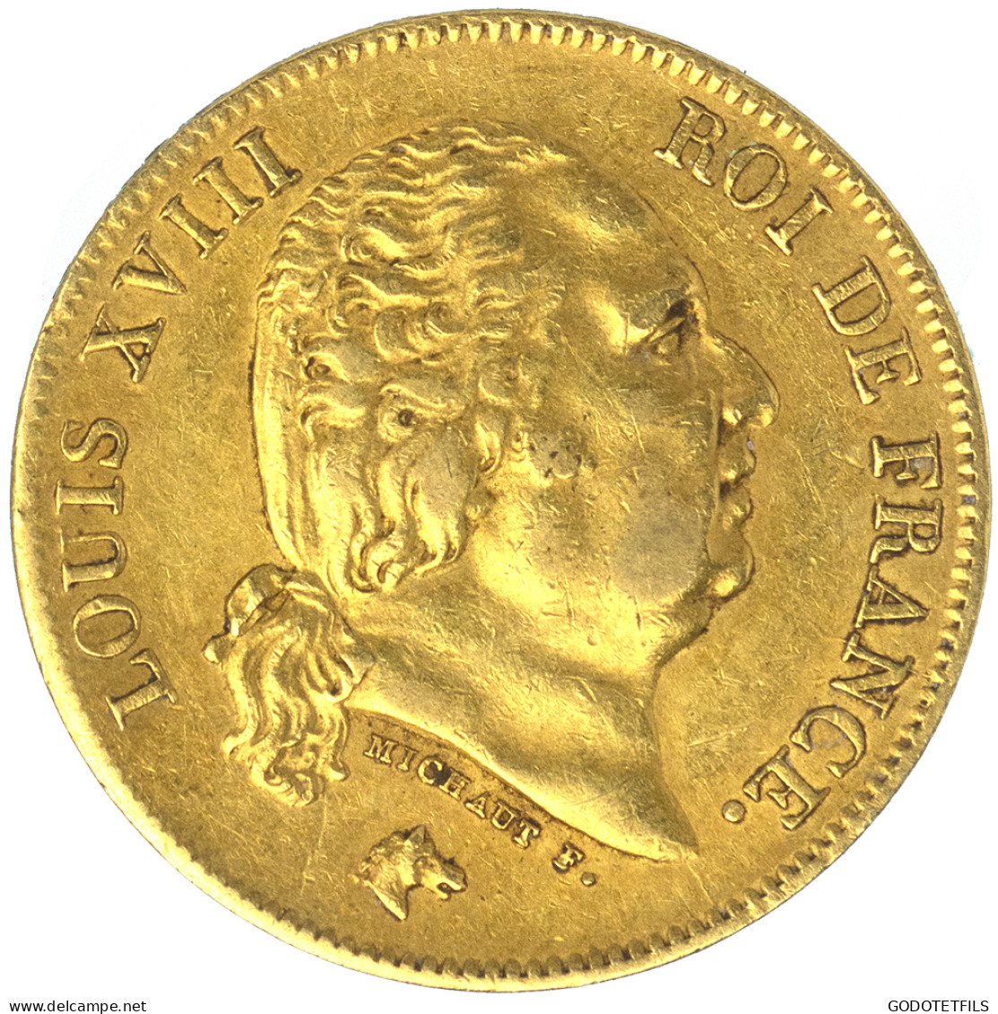 Louis XVIII-40 Francs 1818 Lille - 40 Francs (gold)