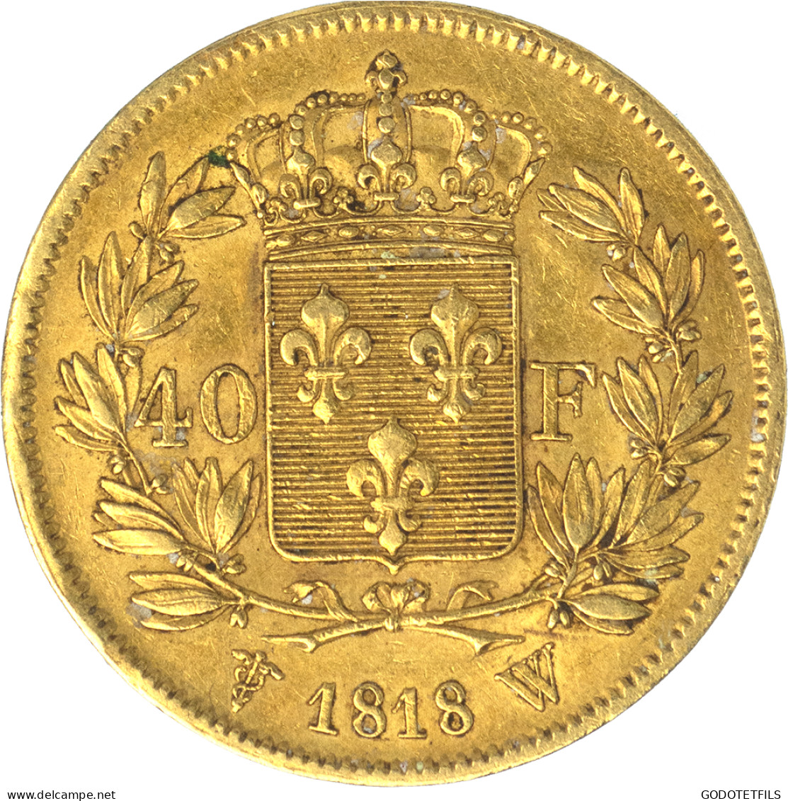 Louis XVIII-40 Francs 1818 Lille - 40 Francs (gold)