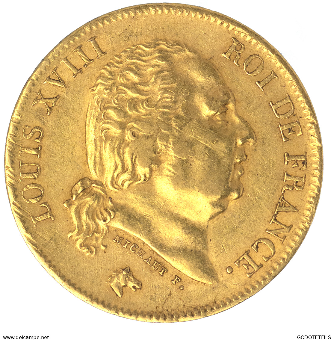 Louis XVIII-40 Francs 1818 Lille - 40 Francs (gold)