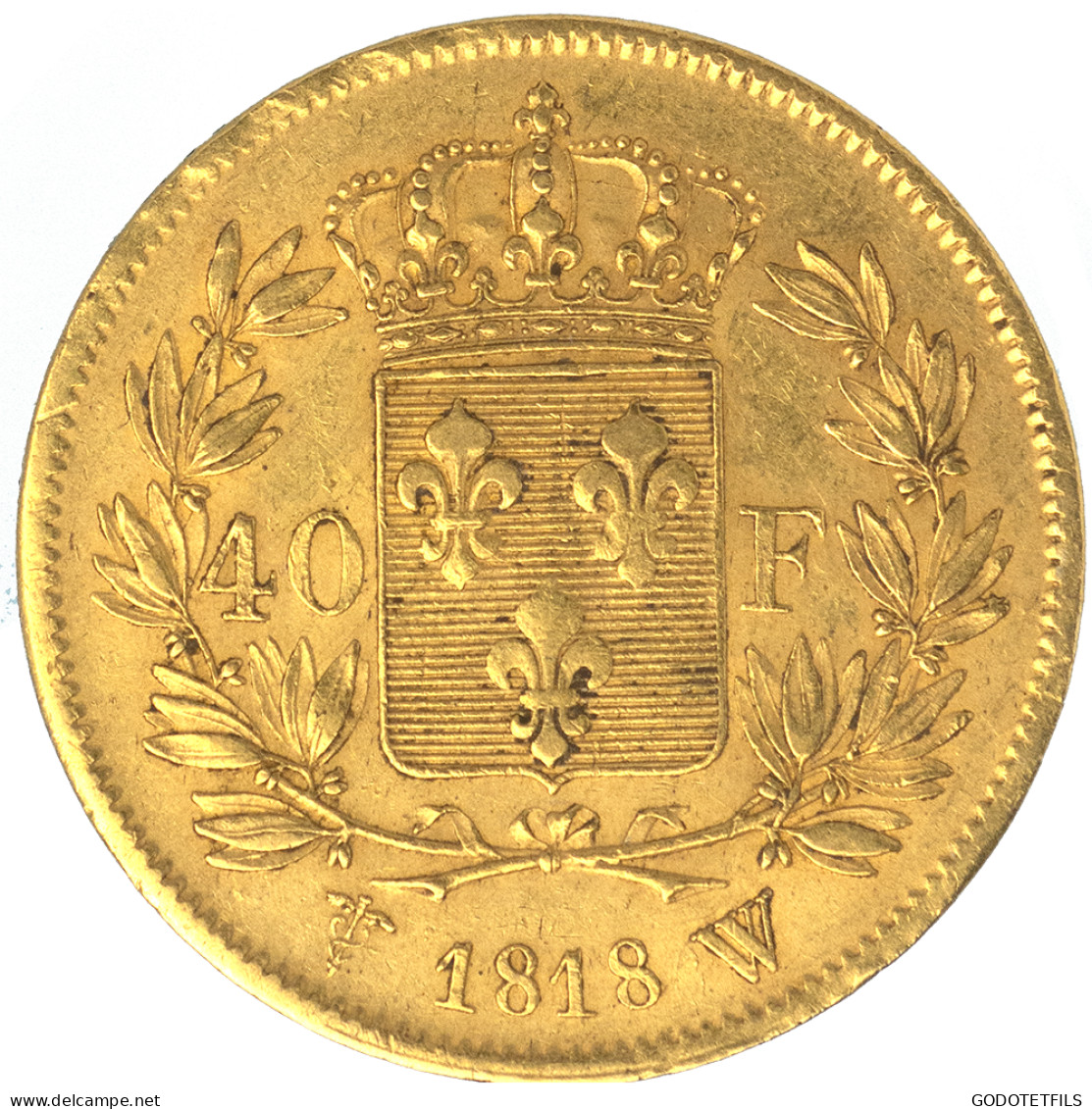 Louis XVIII-40 Francs 1818 Lille - 40 Francs (gold)