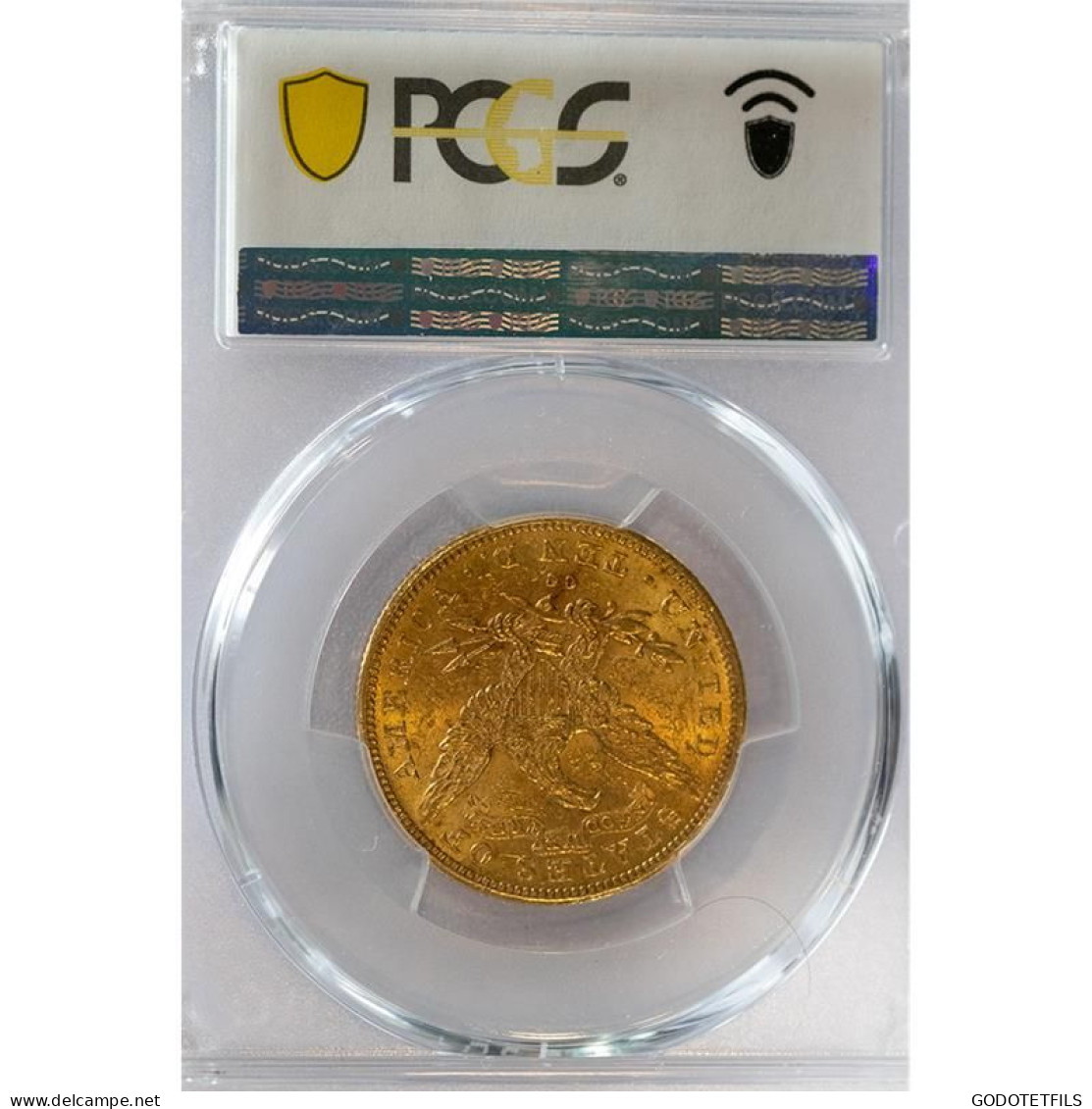 Monnaie Gradée Par PCGS AU53 - Etats Unis 10 Dollars Liberty 1891 Carson City - 10$ - Eagles - 1866-1907: Coronet Head
