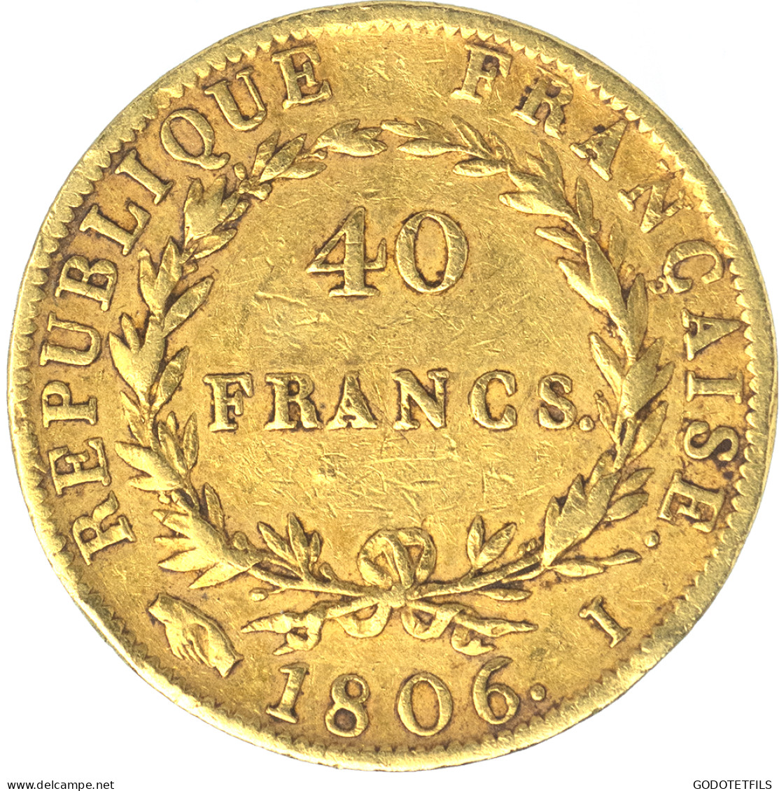 Premier-Empire-40 Francs Napoléon Ier Tête Nue 1806 Limoges - 40 Francs (gold)