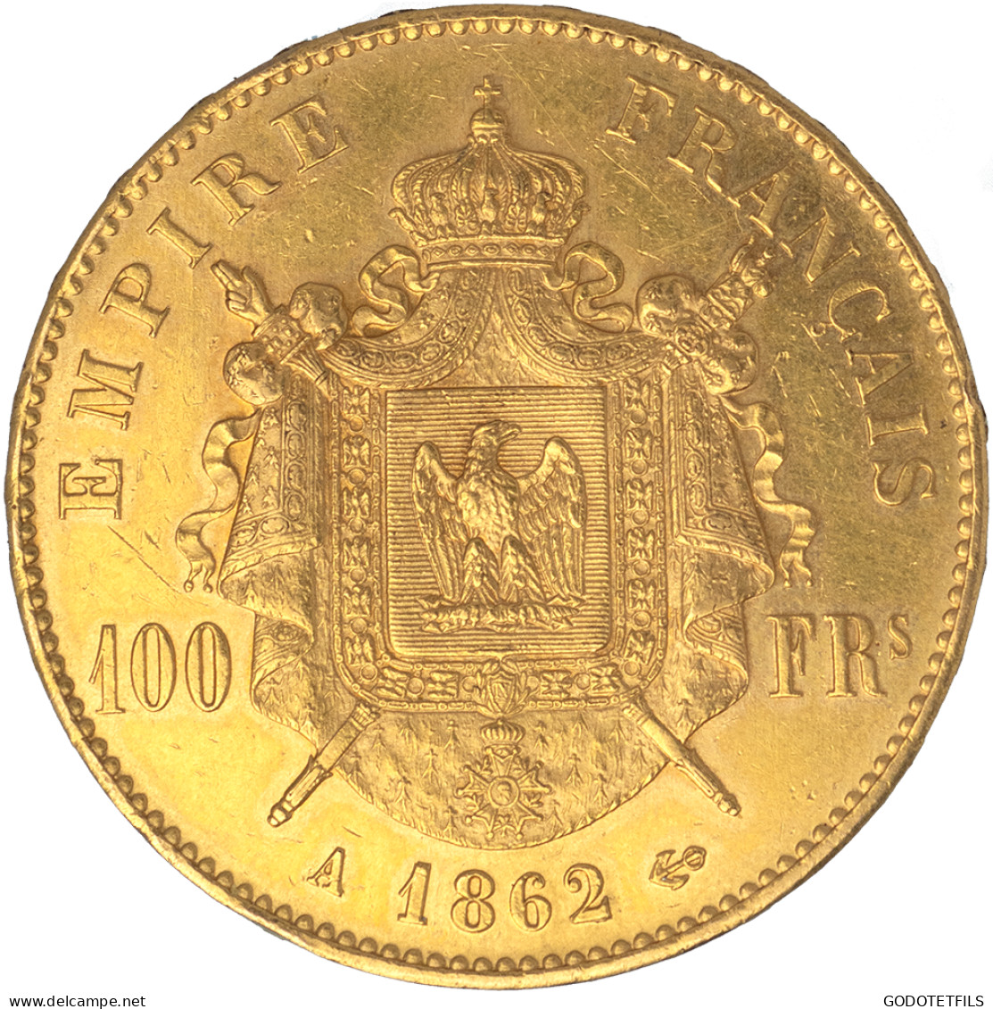 Second-Empire-100 Francs Napoléon III Tête Laurée 1862 Paris - 100 Francs (gold)