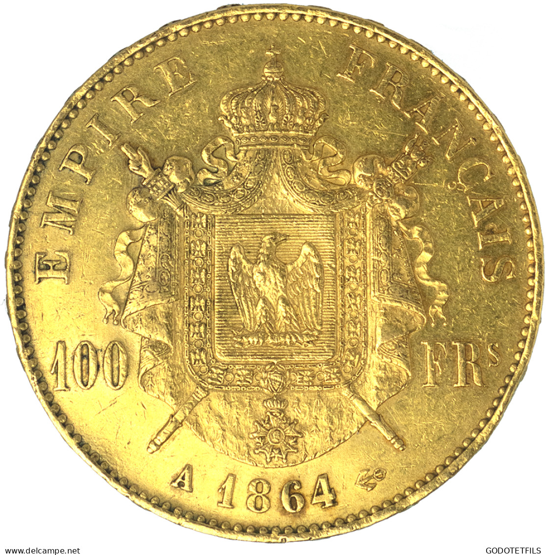 Second-Empire-100 Francs Napoléon III Tête Laurée 1864 Paris - 100 Francs (goud)