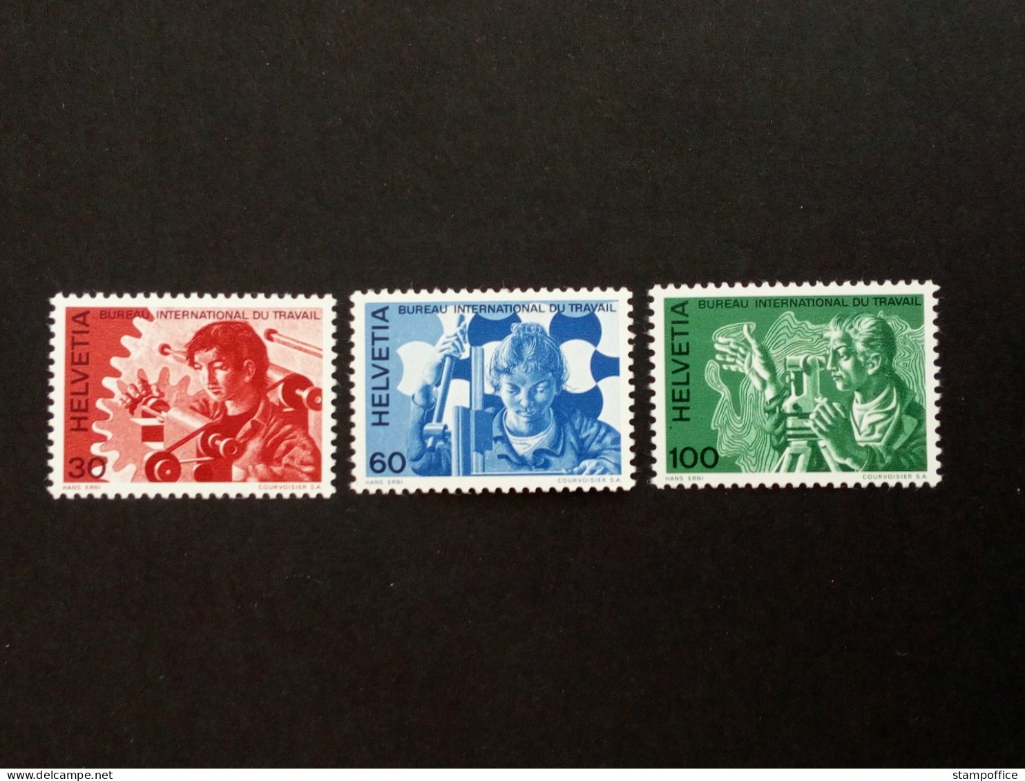 SCHWEIZ BIT MI-NR. 105-107 POSTFRISCH(MINT) MENSCH UND ARBEIT (I) 1975 - OIT