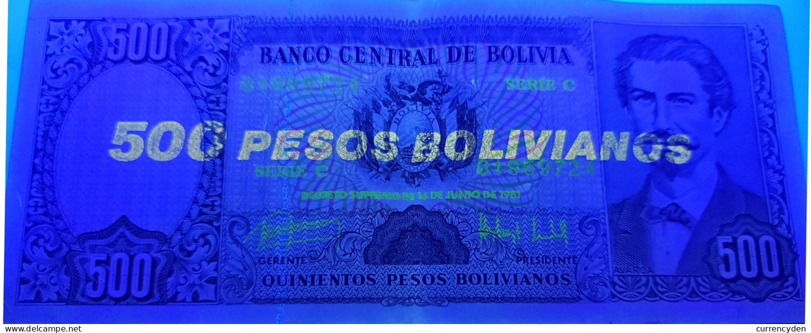 Bolivia P166, 500 Pesos Bolivianos, Hildago / Port Of Antofagasa 1981 See UV - Bolivia