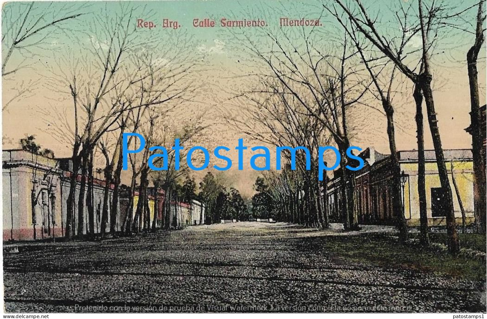 225769 ARGENTINA MENDOZA STREET CALLE SARMIENTO POSTAL POSTCARD - Argentine