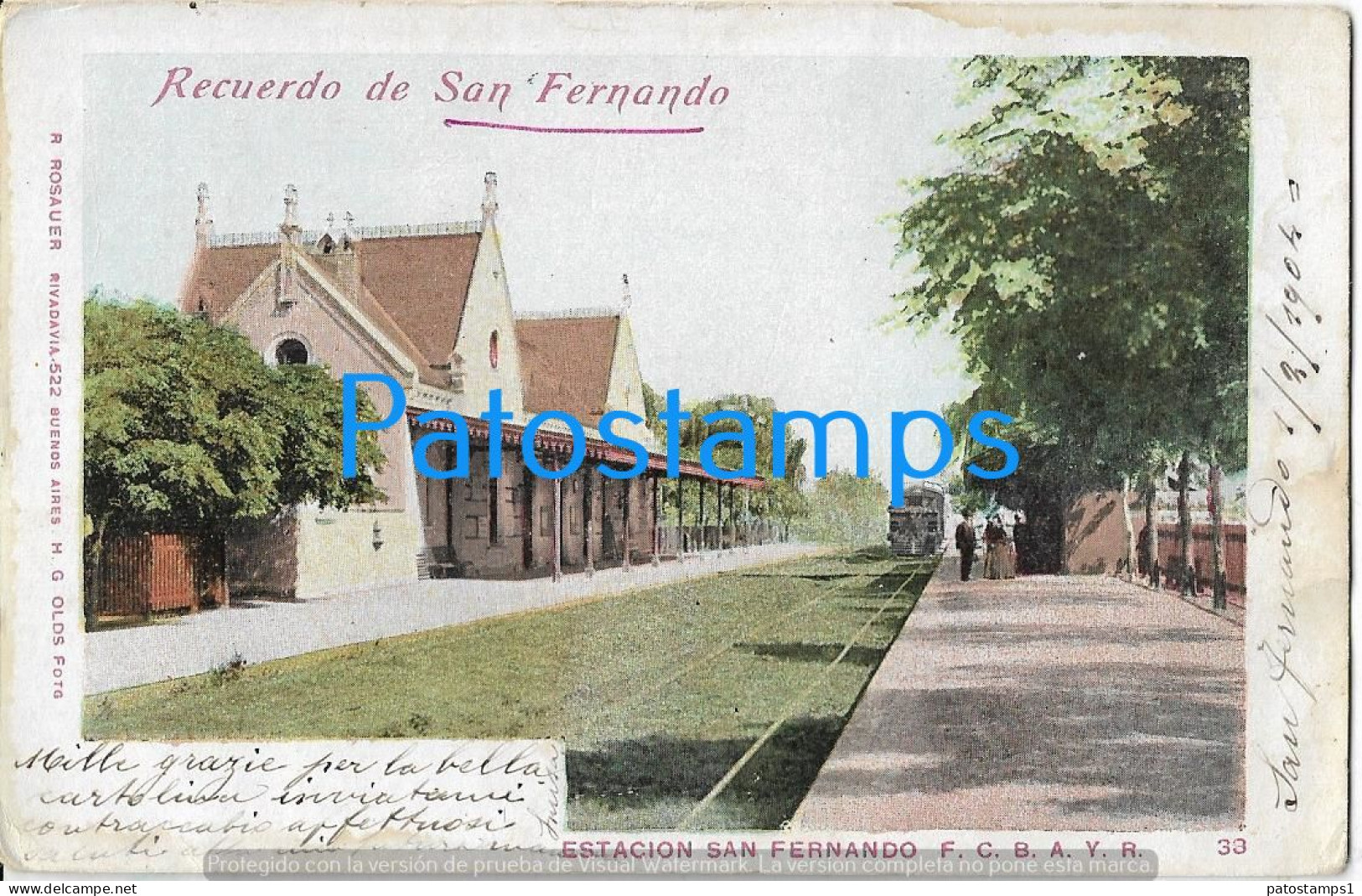 225778 ARGENTINA BUENOS AIRES SAN FERNANDO STATION TRAIN ESTACION DE TREN  POSTAL POSTCARD - Argentine