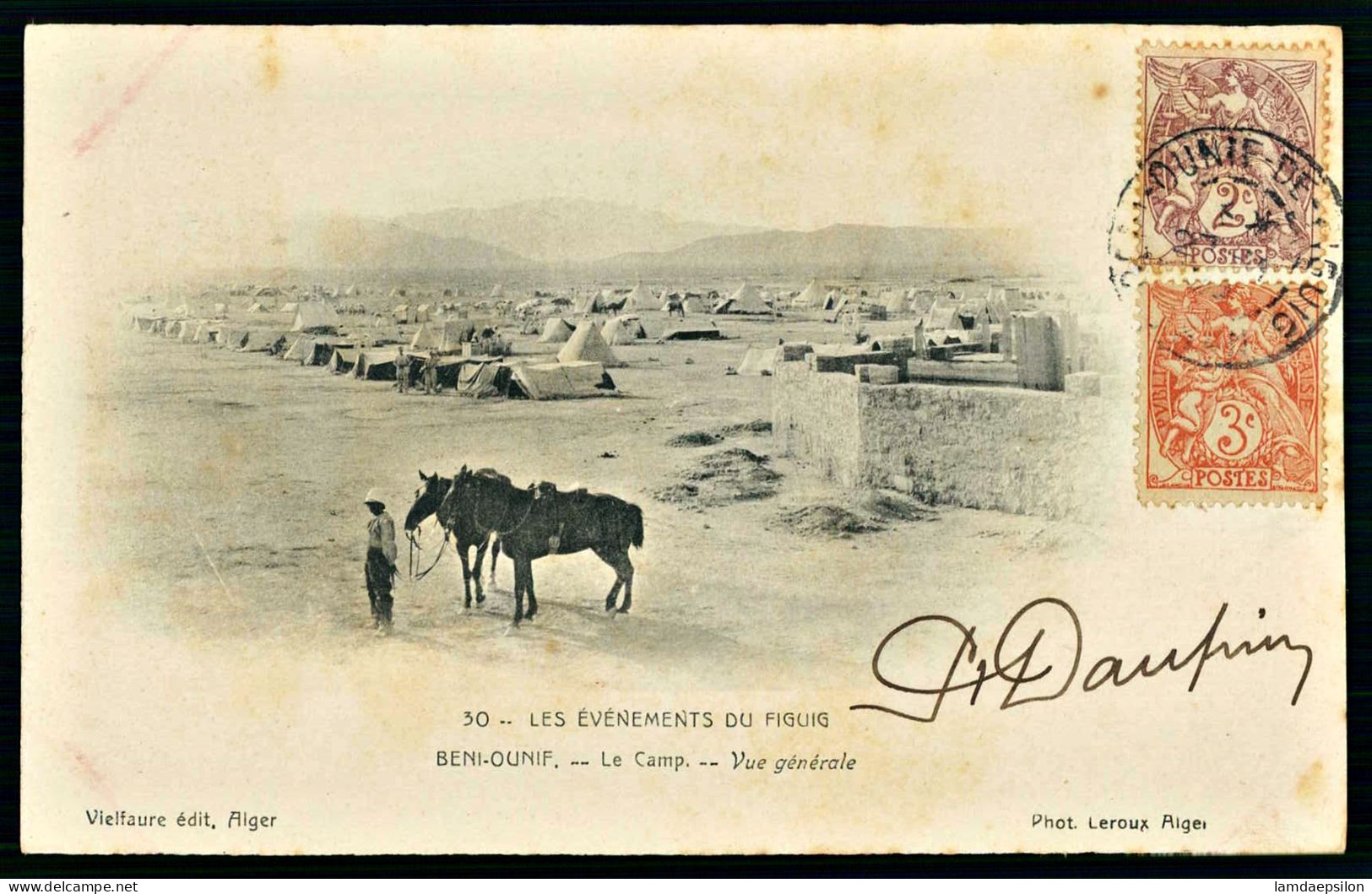 A68  ALGERIE CPA BENI-OUNIF  - LE CAMP , VUE GENERALE - Collections & Lots