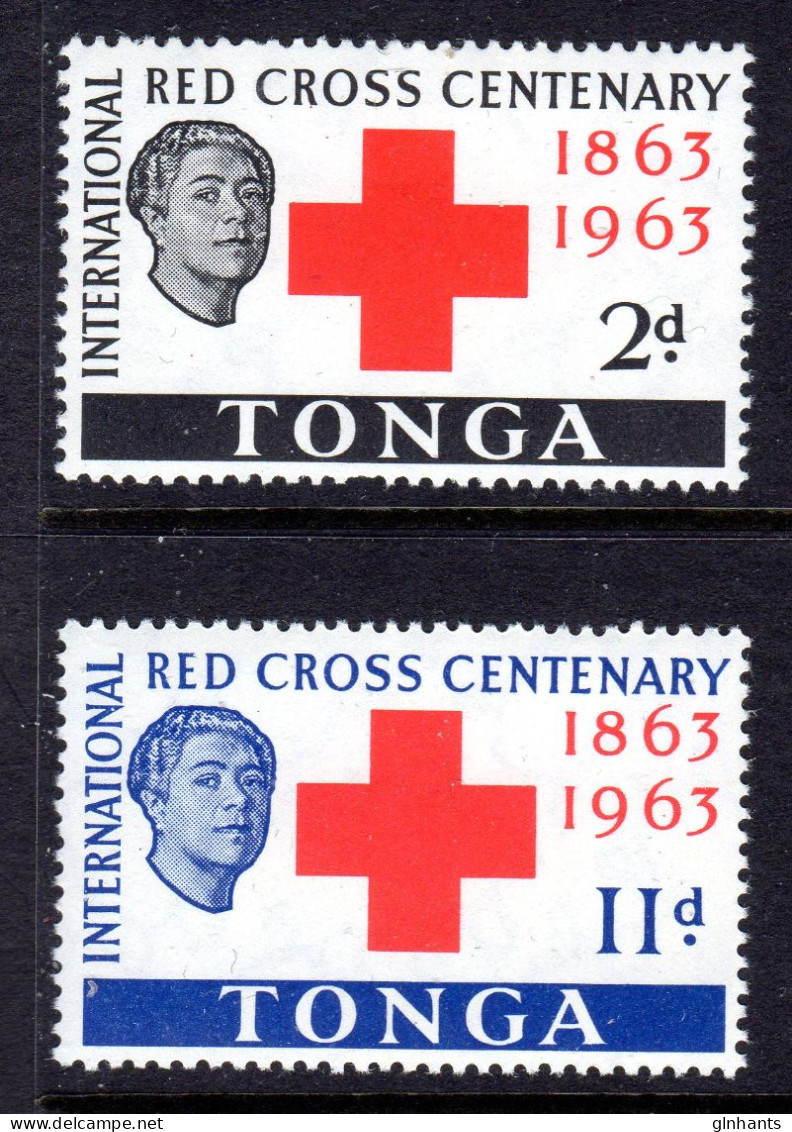 TONGA - 1963 RED CROSS ANNIVERSARY SET (2V) FINE MNH ** SG 141-142 - Tonga (...-1970)